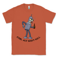 Copper Futurama Ctrl Alt Shift Kill Bender Classic Tee - artisFamous
