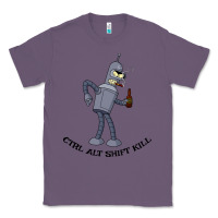 Lavender Futurama Ctrl Alt Shift Kill Bender Classic Tee - artisFamous