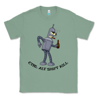 Sage Futurama Ctrl Alt Shift Kill Bender Classic Tee - artisFamous