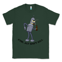 Sports Green Futurama Ctrl Alt Shift Kill Bender Classic Tee - artisFamous