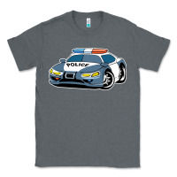 Charcoal Heather police car Classic Tee - artisFamous