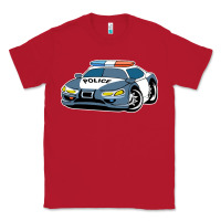 Red police car Classic Tee - artisFamous