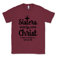 Burgundy sister in christ Classic Tee - artisFamous