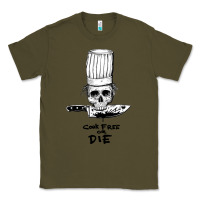 Army Green bourdain cook free or die Classic Tee - artisFamous