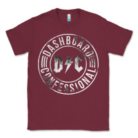 Burgundy DASHBOARD CONFESSIONAL Classic Tee - artisFamous