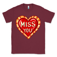 Burgundy valentine's day hearts 6 Classic Tee - FaDigitalArtStudio