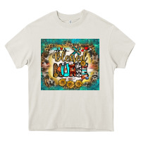 Cream blessed nurse tumbler Heavy Core Tee - BundleAndBundleShop