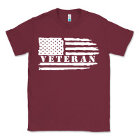 Burgundy american veteran, patriotic american tee, army style sweatshirt Classic Tee - artisFamous