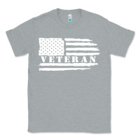 Heather Grey american veteran, patriotic american tee, army style sweatshirt Classic Tee - artisFamous