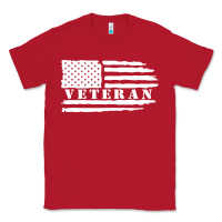 Red american veteran, patriotic american tee, army style sweatshirt Classic Tee - artisFamous