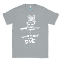 Heather Grey bourdain cook free or die Classic Tee - artisFamous