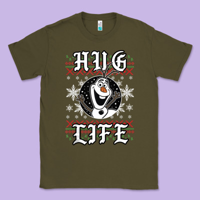 Fro.zen O.l.a.f Hug Life Ugly Christmas Sweater Style Shirt Classic Tee Designed By Artisfamous