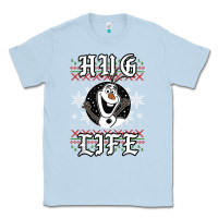 Dusty Blue fro.zen o.l.a.f hug life ugly christmas sweater style shirt Classic Tee - artisFamous
