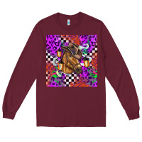 Burgundy halloween horse Long Sleeve Tee - BarkalooDesign