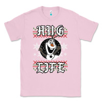 Bubblegum Pink fro.zen o.l.a.f hug life ugly christmas sweater style shirt Classic Tee - artisFamous