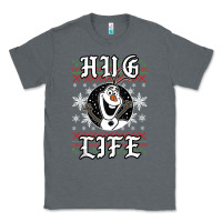 Charcoal Heather fro.zen o.l.a.f hug life ugly christmas sweater style shirt Classic Tee - artisFamous