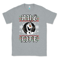 Heather Grey fro.zen o.l.a.f hug life ugly christmas sweater style shirt Classic Tee - artisFamous