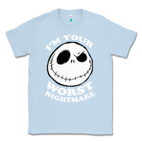 Dusty Blue j.a.c.k  skel.ling.ton  worst nightmare t shirt Classic Tee - artisFamous