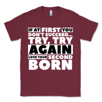 Burgundy second born gifts Classic Tee - artisFamous