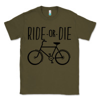 Army Green ride or die bicycle Classic Tee - artisFamous