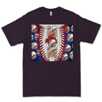 Plum Baseball Mom Premium Tee - CowhideDigitalArt