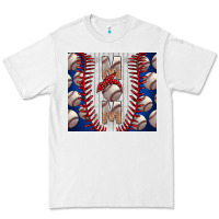 White Baseball Mom Premium Tee - CowhideDigitalArt