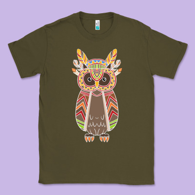 Native Owl Classic Tee Designed By Artisfamous