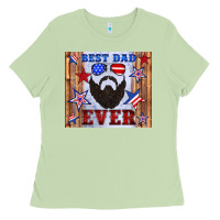 Matcha best dad ever american flag Ladies Tee - Artiststas
