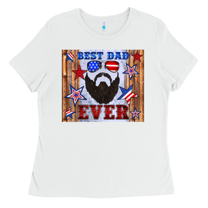 Best Dad Ever American Flag Ladies Tee by Artiststas | Teevron