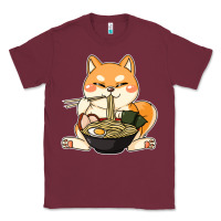Burgundy shiba inu dog ramen Classic Tee - artisFamous