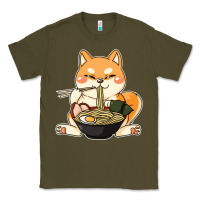 Army Green shiba inu dog ramen Classic Tee - artisFamous