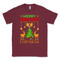 Burgundy merry christmas Classic Tee - artisFamous