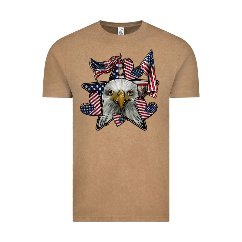 Eagle Star Png Vintage Tee by SublimationCraftShop | Teevron