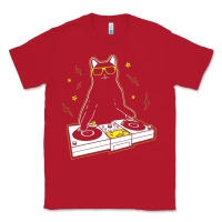 Red cat dj Classic Tee - artisFamous