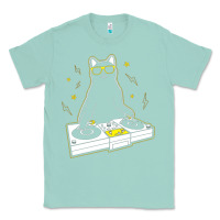 Seafoam cat dj Classic Tee - artisFamous