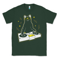 Sports Green cat dj Classic Tee - artisFamous