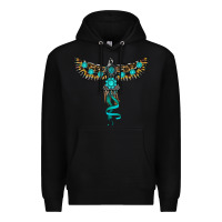 Black turquoise thunderbird Premium Hoodie - RanaPortraitStore