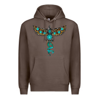 Coffee turquoise thunderbird Premium Hoodie - RanaPortraitStore