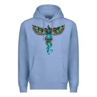 Colony Blue turquoise thunderbird Premium Hoodie - RanaPortraitStore
