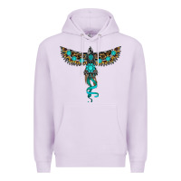 Lilac turquoise thunderbird Premium Hoodie - RanaPortraitStore
