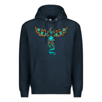 Navy turquoise thunderbird Premium Hoodie - RanaPortraitStore