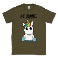 Army Green so manly funny unicorn Classic Tee - artisFamous