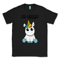 Black so manly funny unicorn Classic Tee - artisFamous