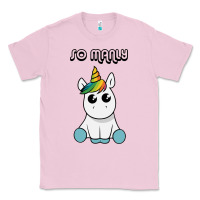 Bubblegum Pink so manly funny unicorn Classic Tee - artisFamous
