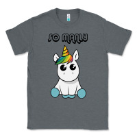 Charcoal Heather so manly funny unicorn Classic Tee - artisFamous