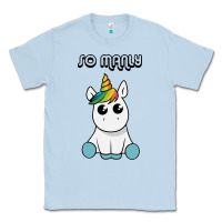 Dusty Blue so manly funny unicorn Classic Tee - artisFamous
