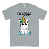 Heather Grey so manly funny unicorn Classic Tee - artisFamous
