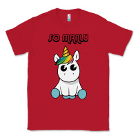 Red so manly funny unicorn Classic Tee - artisFamous