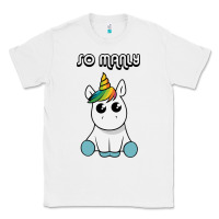 White so manly funny unicorn Classic Tee - artisFamous