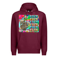 Burgundy fuck everything skeletons Premium Hoodie - AdoDesignShop